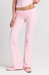 スキムズ レディース ボトムス カジュアルパンツ コットン ジャージー SKIMStretch Cotton Jersey Foldover Pants Cherry Blossom