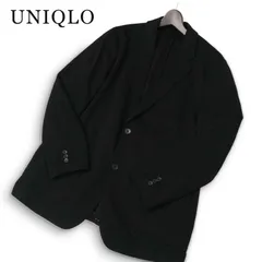 25SS★ UNIQLO ユニクロ 通年 コンフォート 2B アンコン テーラード ジャケット 大きいサイズ Sz.XL メンズ 黒