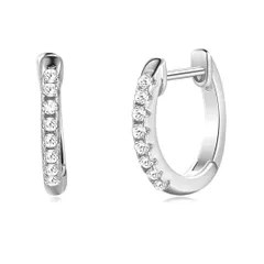 ピアス レディース シルバー925 ジルコニア 多粒 鏡面処理 円型 リングピアス フープピアス 金属アレルギー対応 ファッション ジュエリー