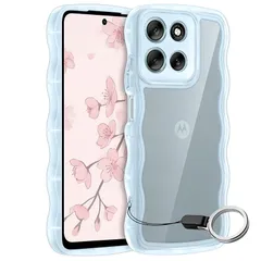 【新品】 HILEGENER for Motorola Moto G66J/G66Y/G56 5G かわいい ケース うねうね レンズ保護 耐衝撃 モトローラ g66j用滑り止め スマホケースウェーブ デザイン 手にフィット スマホカバー 韓国 可愛い TPU