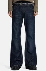 ジェーデッド メンズ ボトムス デニムパンツ フレア コート ジーンズ JADED LONDON Coated Jude Flare Leg Jeans DENIM デニム