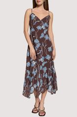 ロストアンドワンダー レディース トップス ワンピース フラワー柄 フラワー Lost Wander Sapphire Mist Floral Dress BROWN BLUE ブルー