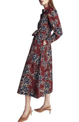 ボーデン レディース トップス ワンピース ミディ シャツ コットン Boden Maeve Cotton Midi Shirtdress ROASTED BROWN ENCHANTED PEONY