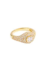 ザエムジュエラーズ レディース アクセサリー 指輪 The M Jewelers Danielle Alix Emerald Cut CZ Dome Rin gOLD ゴールド