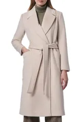 ベルナルド レディース アウター コート ウール Bernardo Belted Wool Blend Longline Coat PUTTY