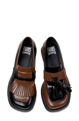 カンペール レディース シューズ オックスフォード ローファー Camper Donna Twins Mismatch Loafer Women MEDIUM BROWN ブラウン