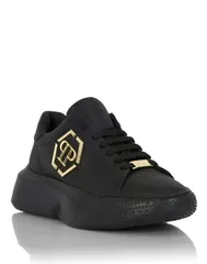 フィリッププレイン レディース シューズ スニーカー PHILIPPLEIN Crocco Godzilla Runner Comfort Unisex Unisex blacklight gold