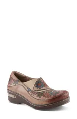 スプリングステップ レディース シューズ サンダル レザー LArtiste by Spring Step BurbankDazis Leather Clog Women BEIGE MULTI ベー