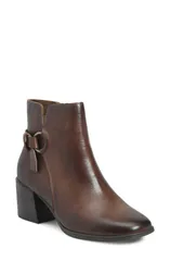 バーン レディース シューズ ブーツ・レインブーツ Brn Livvy Bootie Women BROWN LEATHER ブラウン