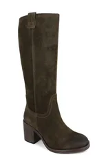 ジジ レディース シューズ ブーツ・レインブーツ ヒール ZIGI Casper Knee High Block Heel Boot Women BRWN SUEDE