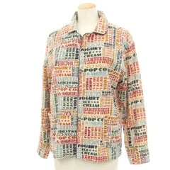 【中古】ビンドゥー Bindu BEAMS BOY別注 コットン フードプリント パジャマシャツ カジュアルシャツ ナチュラルxマルチカラー【サイズ表記なし（M位）】【レディース】