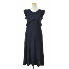 【INDEX】C58-56052 ラメ混ロングフレンチスリーブワンピース