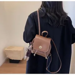 リュックサック デイパック 肩掛け バケツバッグ 鞄 puレザー ポシェット 通勤 OL おしゃれ 飾りは付属しません