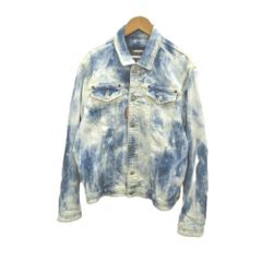 디스퀘어드 DSQUARED2 Dan Jean Jacket 데님 재킷 G장 겉옷 48 블루 인디고 블루 블리치 데미지 가공 블루존 S74AM0884 YU ■GY18