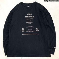 Yohji Yamamoto POUR HOMME × NEW ERA 1990S ARTWORK PRINT LONG SLEEVE T-SHIRT ロングスリーブTシャツ 長袖カットソー XLサイズ ブラック 黒 ヨウジヤマモトプールオム ニューエラ