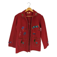 ユーズドフルギ USED古着 50S～60S メキシカン ウールパッチ ジャケット メンズ 表記無