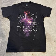 Panic! At The Disco パニックアットザディスコ TULTEX ギャラクシー ロゴ グラフィック バンドTシャツ 半袖 ブラック M