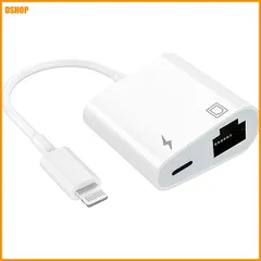 送料無料★Lightning～イーサネット接続アダプター [Apple(アップル) MFi認証] 2イン1 RJ45 イ｜在庫あり