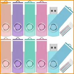 【期間限定】送料無料★TEWENE USBメモリ 16GB 10個セット 五色 回転式 フラッシュメモリー フラッシュドライブ US