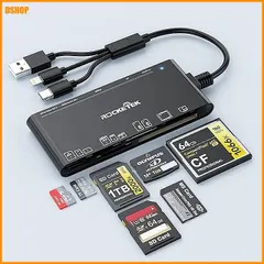 送料無料★USB-C/Lightning/USB-A カードリーダー 7in1 SD/TF(Micro SD)/MS/X 送料無料