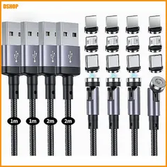 【即納】送料無料★マグネット 充電ケーブル SUNTAIHO 3-in-1 USBマグネット式ケーブル 【4本（1M+1M+2M