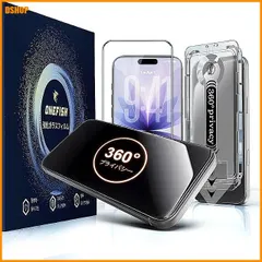 【送料無料】送料無料★OneFish 360度 覗き見防止フィルム iPhone 17/16 Pro 用 全面保護 強化ガラス 17