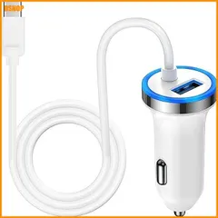 送料無料★カーチャージャー USB Type-Cケーブル付き iphone16 シガーソケット 急速充電/2ポート/12 新着