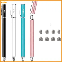 中古 送料無料★MEKO 2in1 タッチペン 4本セット 導電繊維 極細5mm+6mm 交換ペン先8個付 iPad iPho 即納