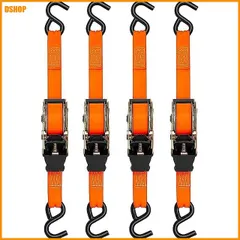 送料無料★ラッシングベルト ラチェット式ベルト 荷締めベルト 荷物固定ベルト 5m 黒 ラッシング幅2.5cm 破断荷重 アウトレット