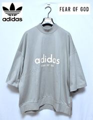 【定価2万7500円】新品 アディダス × フィアオブゴッド Heavy Jersey 3/4 スリーブ モックTシャツ M IX1947 adidas