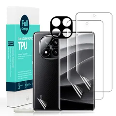 【新品】 Ibywind 対応 Xiaomi Redmi Note 14 Pro+ 5G TPUフィルム 2 枚ハイドロゲルフィルム ガイド枠付き レンズカバー（1枚） 背面シート（1枚） 優れている弾力性と柔軟性TPU素材保護シート 【全面吸着】【気泡ゼロ】