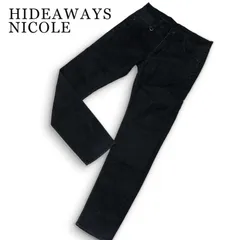 24AW★ HIDEAWAYS NICOLE ハイダウェイ ニコル 秋冬 ストレッチ スキニー フロッキー デニム パンツ ジーンズ Sz.46 メンズ