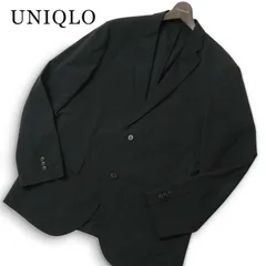 UNIQLO ユニクロ 通年★ 【感動ジャケット】 スリムフィット アンコン テーラード ジャケット 大きいサイズ Sz.XL メンズ 黒