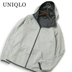 UNIQLO ユニクロ 秋冬★ フリース フーディー ジップ パーカー Sz.L メンズ 灰 グレー