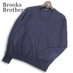 Brooks Brothers ブルックスブラザーズ 秋冬★ SAXXON WOOL ウール100％ Vネック セーター ニット Sz.S メンズ 紺