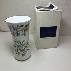 MINTON ミントン HADDON HALL BLUE ハドンホールブルー S782 ボーンチャイナ 花瓶 フラワーベース 箱・冊子付 英国製 260618-2T