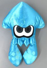 [Used] Cushion - Squid (Light Blue) Die-Cut Cushion "Splatoon"