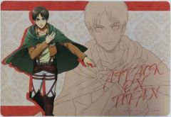 [Used] Table Mat Eren Yeager Big Rubber Mat "Kuji Mate"Attack Titan vol.3” B-1 Award