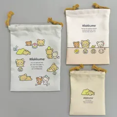 【中古】バッグ ワンポイント ニューベーシック 3P巾着 「リラックマ」