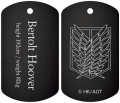 [Used] Keychain/Mascot (Character)Bertolt Hoover Aluminum dog tag Attack Titan"