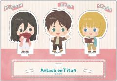 [Used] Acrylic Stand・Acrylic Panel A. Mikasa & Eren & Armin Triple Acrylic Stand"Attack Titan The Final Season