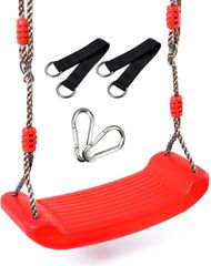 ブランコ 屋外 屋外遊具 屋内遊具 遊具 子供 簡単設置 固定金具付き アウトドア 持ち運び DIY 遊び おもちゃ 【CANCLOCK】 (レッド)