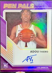 【9/22まで出品】Adou Thiero アドゥ・シーロー Panini Pen Pals 2025-26 RC On Card Auto 直筆 サイン レイカーズ Lakers