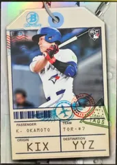 【9/22まで出品】岡本和真 Kazuma Okamoto Topps Bowman Chrome Travel Tags 2026 Refractor RC ルーキーカード MLB Blue Jays #TT-8