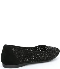 アレックスマリー レディース シューズ パンプス スエード Alex Marie Altana Suede LaserCut Rhinestone Flats Black ブラック