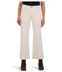 カットフロムザクロス レディース ボトムス デニムパンツ KUT from the Kloth Meg High Rise Fab Wide Legs Roll Up Regular Hem Cand