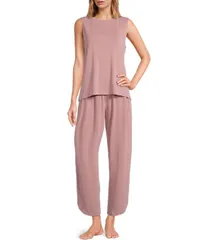 ベアフットドリームス レディース アンダーウェア ナイトウェア ジャージー Barefoot Dreamsand Washed Jersey Tank Pant Coordinating Lounge