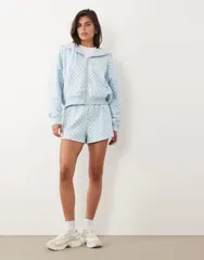 カイア レディース アウター パーカー・スウェット ドット コットン 刺繍 ロゴ Kaiia cotton rich embroide red logo detail oversized zip up