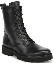 フランコサルト レディース シューズ ブーツ・レインブーツ レザー Franco Sarto Safira Leather Combat Boots Black ブラック