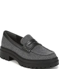 バイオニック レディース シューズ スリッポン・ローファー Vionic Georgia 2 Flannelug Sole Penny Loafers Dark Grey グレー